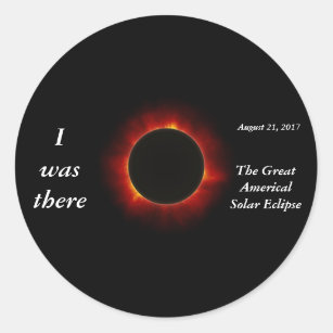 2017 sol- förmörkelse "var jag där" upplagan runt klistermärke