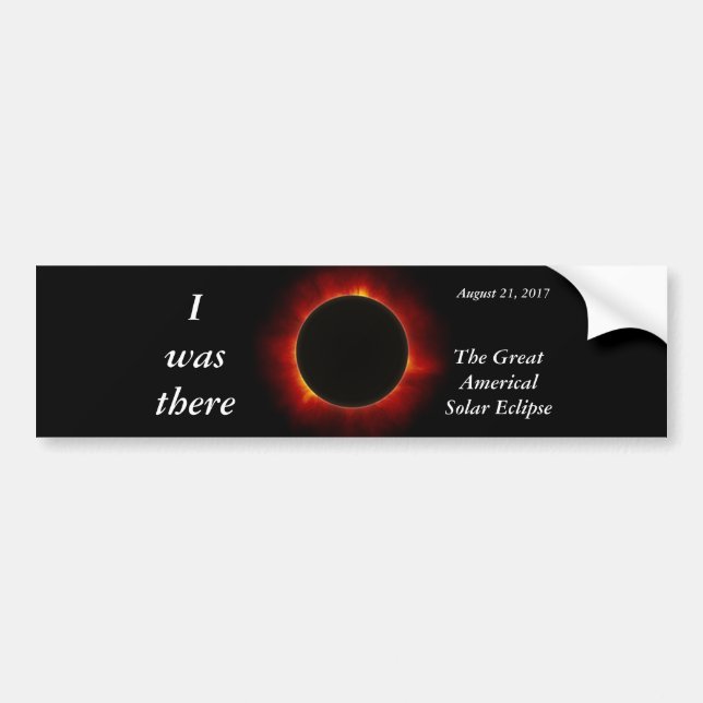 2017 Solar Eclipse "I was where" utgåva Bildekal (Framsidan)
