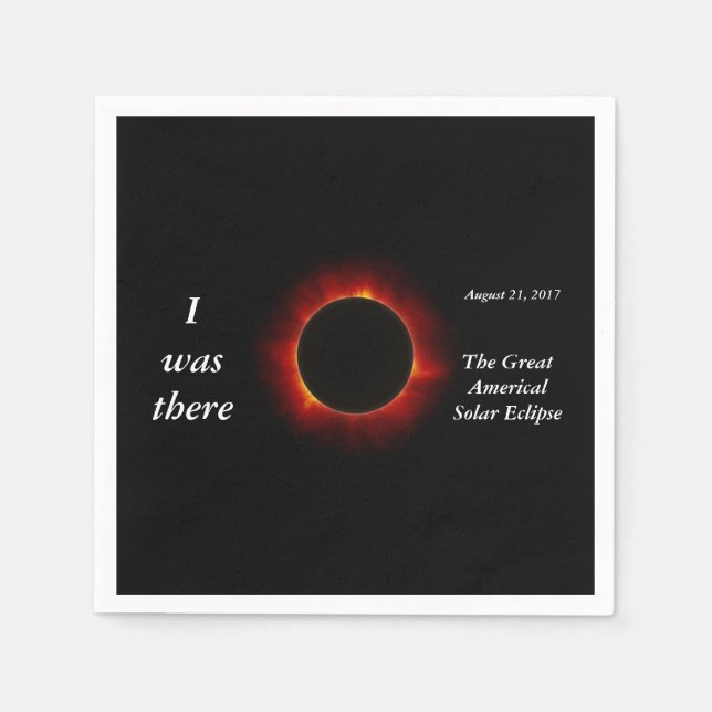 2017 Solar Eclipse "I was where" utgåva Pappersservett (Framsidan)