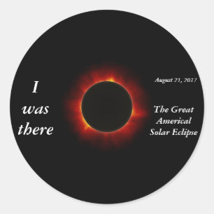 2017 Solar Eclipse "I was where" utgåva Runt Klistermärke