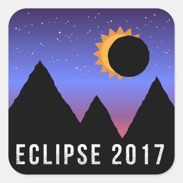 2017 Solära Eclipse Theckers Fyrkantigt Klistermärke (Framsida)