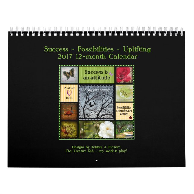 2017 som Framgång-Möjlighet-Uplifting Kalender (Omslag)