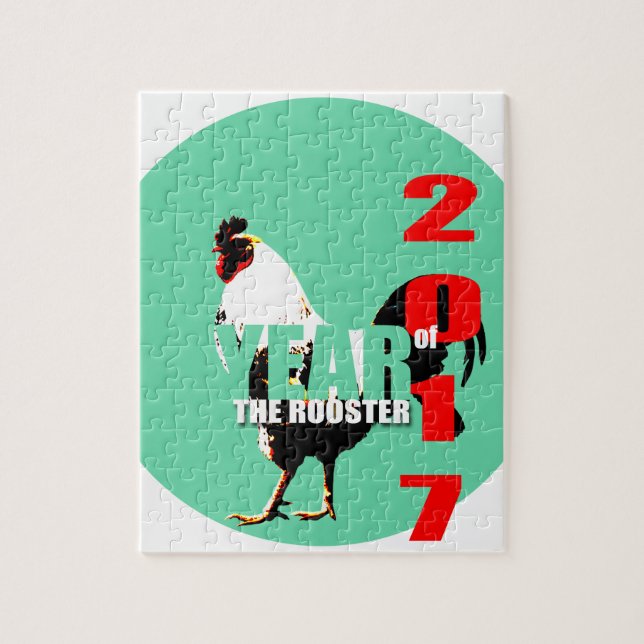 2017 Tupp år i pussel i Grönt Circle (Vertikal)