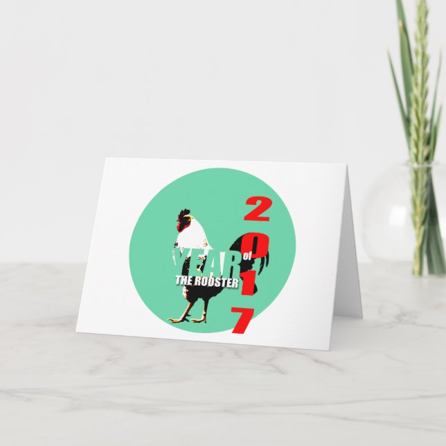 2017 Tupp i Grönt Circle H Hälsning Helgkort (Framsida)