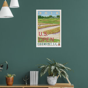 2017 USA Open golf Oakmont Land Klubb-gåvor Poster