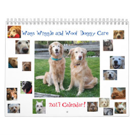 2017 Wags Wiggle & kalendern för Woofvovveomsorg Kalender