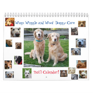 2017 Wags Wiggle & kalendern för Woofvovveomsorg Kalender