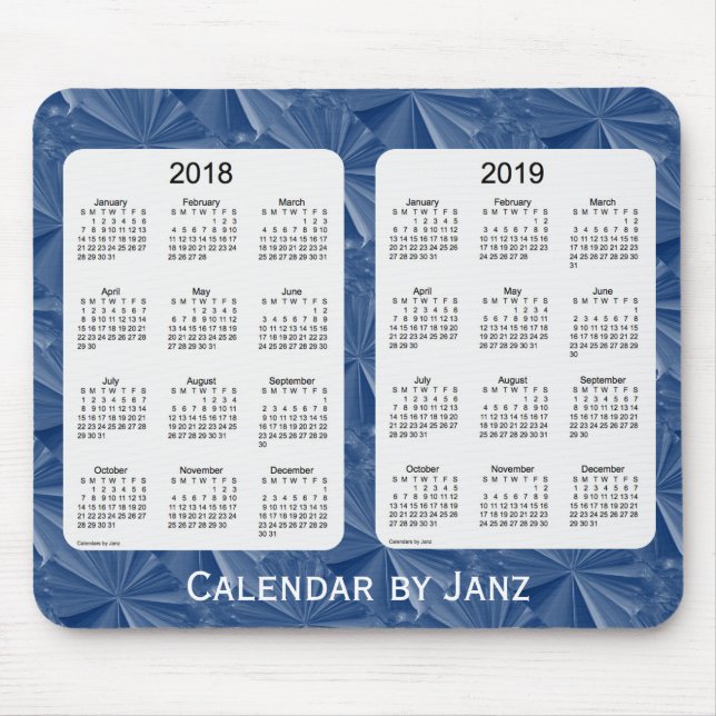 2018-2019 års kalender för blå diamanter av Janz M Musmatta (Framsidan)
