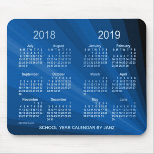 2018-2019 kalender för blåttfläktskolår vid Janz Musmatta