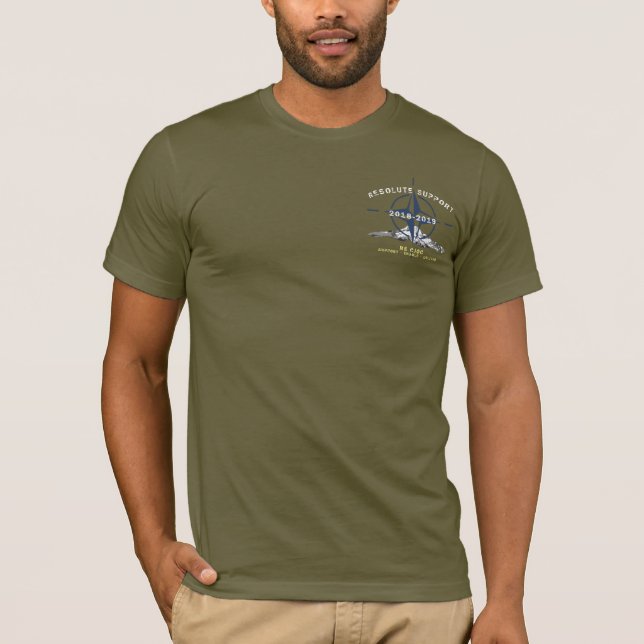 2018-2019 Resolute Support Shirt (Grönt) T Shirt (Framsida)