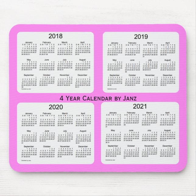 2018-2021 Violet 4 år kalender vid Janz Musmatta (Framsidan)