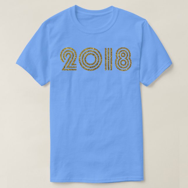 2018 Åldersår Glitter T Shirt (Design framsida)