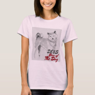 2018 Året för bläck tvättar kvinnomålet Hund Shirt Tröja