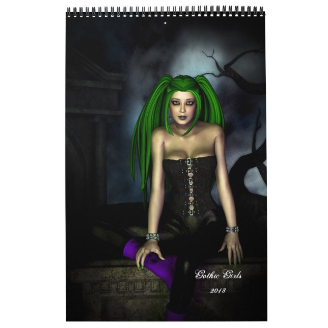 2018 års Gothic Girls-kalender Kalender (Omslag)