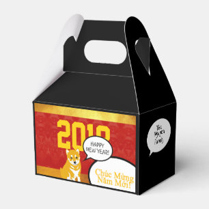 2018 års Hund Puppy hälsning i vietnamesiska F-box Presentaskar