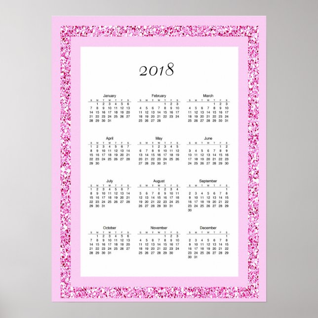 2018 års kalender Poster, Poster (Framsidan)