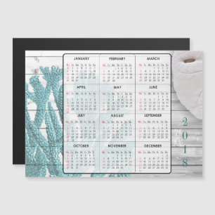 2018 års Sand Dollar & Coral Mini Magnet Calendars