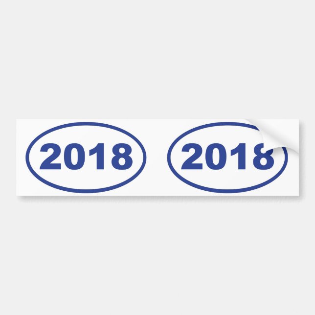2018 blå bildekal (Framsidan)