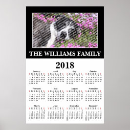 2018 Din Favorit Foto Anpassad Kalender Affisch