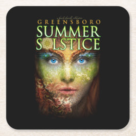 2018 Greensboro Summer Solstice Festival Minne Underlägg Papper Kvadrat