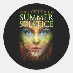 2018 Greensboro Summer Solstice Festival Souvenir Runt Klistermärke