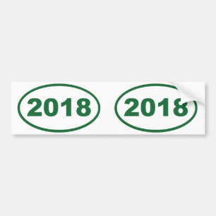2018 grönt bildekal