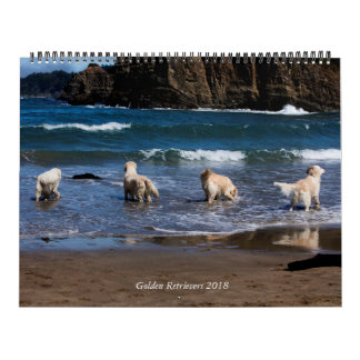 2018 guld- Retrieverkalender Kalender