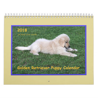 2018 guld- Retrievervalpkalender Kalender