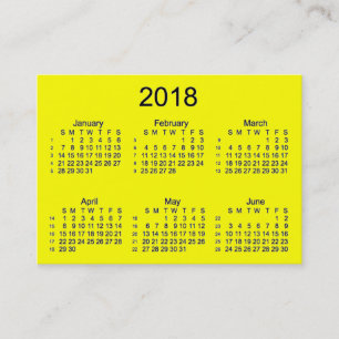 2018 Gult 52 Veckokalender från Janz Affärskort Visitkort