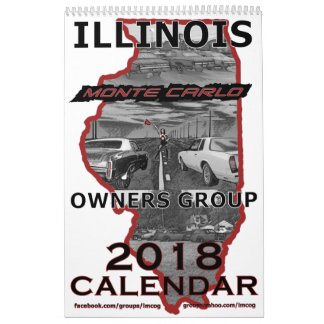 "2018" Illinois Monte - carlo ägare grupperar Kalender