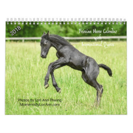 2018 inspirera Friesianhästkalender Kalender