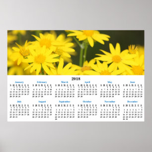 2018 Kalender Golden Wildblommor - foto Poster
