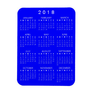 2018 Kalendermagnet - blått Magnet