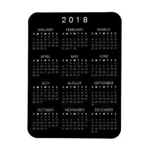 2018 Kalendermagnet - svart - (Anpassningsbarnas t Magnet