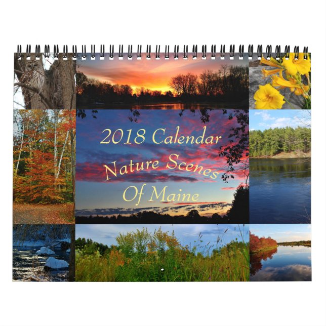 2018 kalendernaturplatser av Maine Kalender (Omslag)