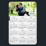 2018 Kalenderns Personlig Romantic Photo Magnet<br><div class="desc">2018 Kalender Personlig bröllop Photo Magnet Black</div>