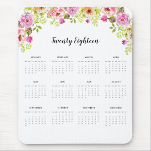 2018 kalendervår blommor musmatta