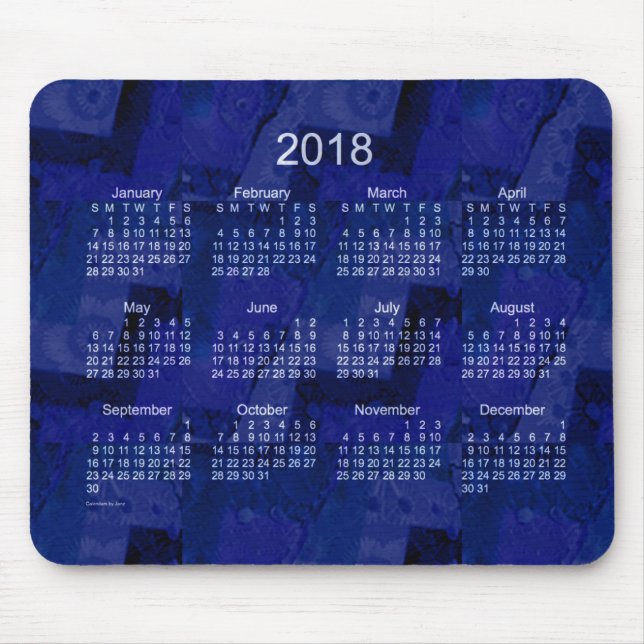 2018 kungliga blåttPatchworkkalender vid Janz Musmatta (Framsidan)