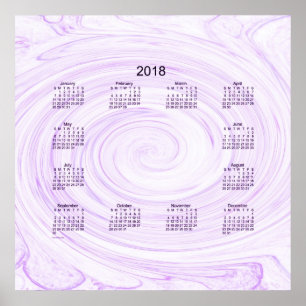 2018 Lila Spiral Vägkalender av Janz Poster