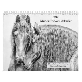 2018 majestätiska Friesianskalender Kalender