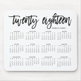 2018 modern typografi för kalender | musmatta