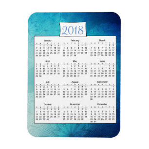 2018 mystiska magnet för turkosMandalakalender