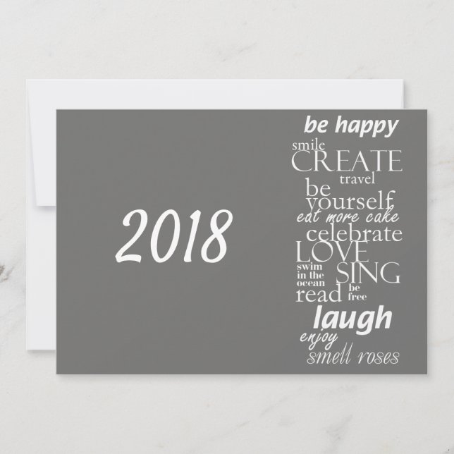 2018 Nytt år med inspiration Julkort (Framsida)