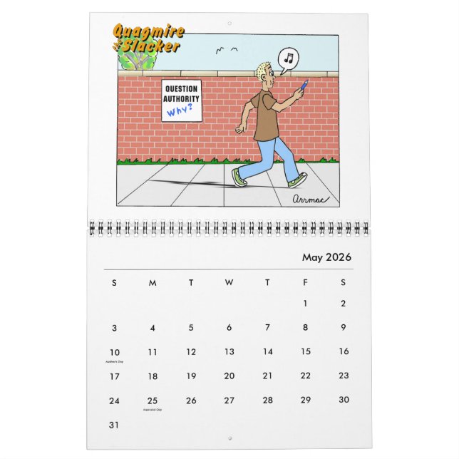 2018 Quagmire the Slacker Calendar Kalender (May 2026)