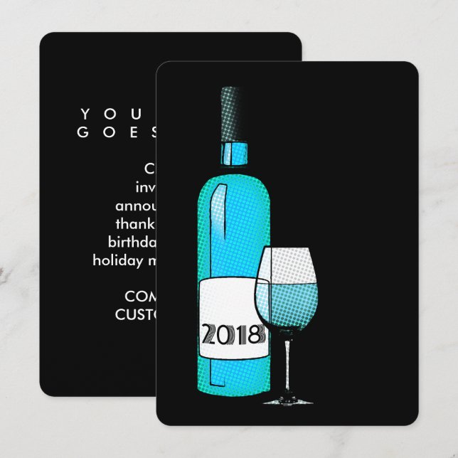 2018 Skål! Inbjudningar (Fram/baksida)