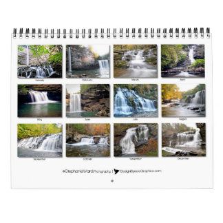 2018 vattenfall av den Tennessee kalendern Kalender
