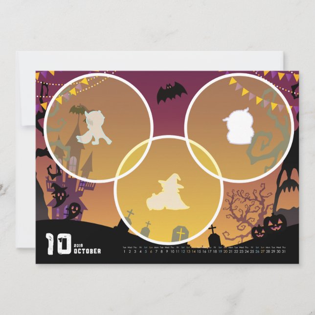 2019カレンダー10月 KORT (Framsida)