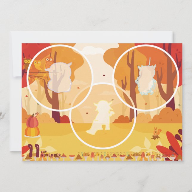 2019カレンダー11月 KORT (Framsida)