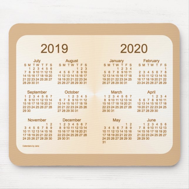 2019-2020 kalender för skolårsolsolbränna vid Janz Musmatta (Framsidan)
