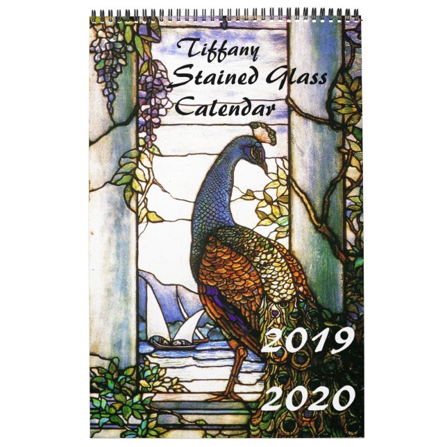 2019 2020 kalender för Tiffany målat glassnatur (Omslag)